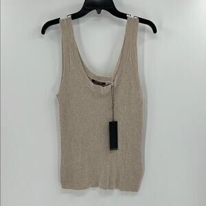 Kobi Halperin Women's Paris Sweater Tank Top - Tan Heathered - XL - NWT